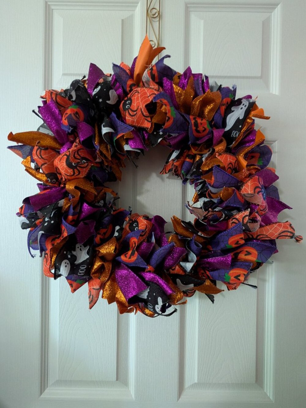 Handmade Hallowe'en Ribbon Wreath #1